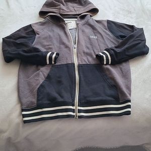 Boys Black/Grey Van's Zip Up Hoodie Jacket S
